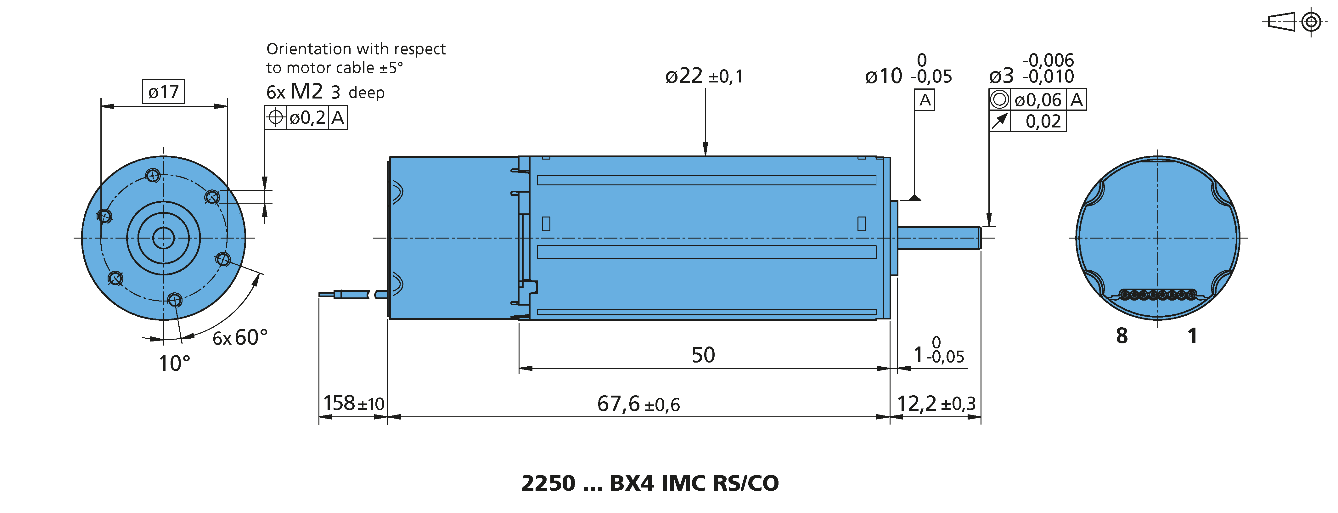 電子回路内蔵モータ Series 2250 ... BX4 IMC RS/CO